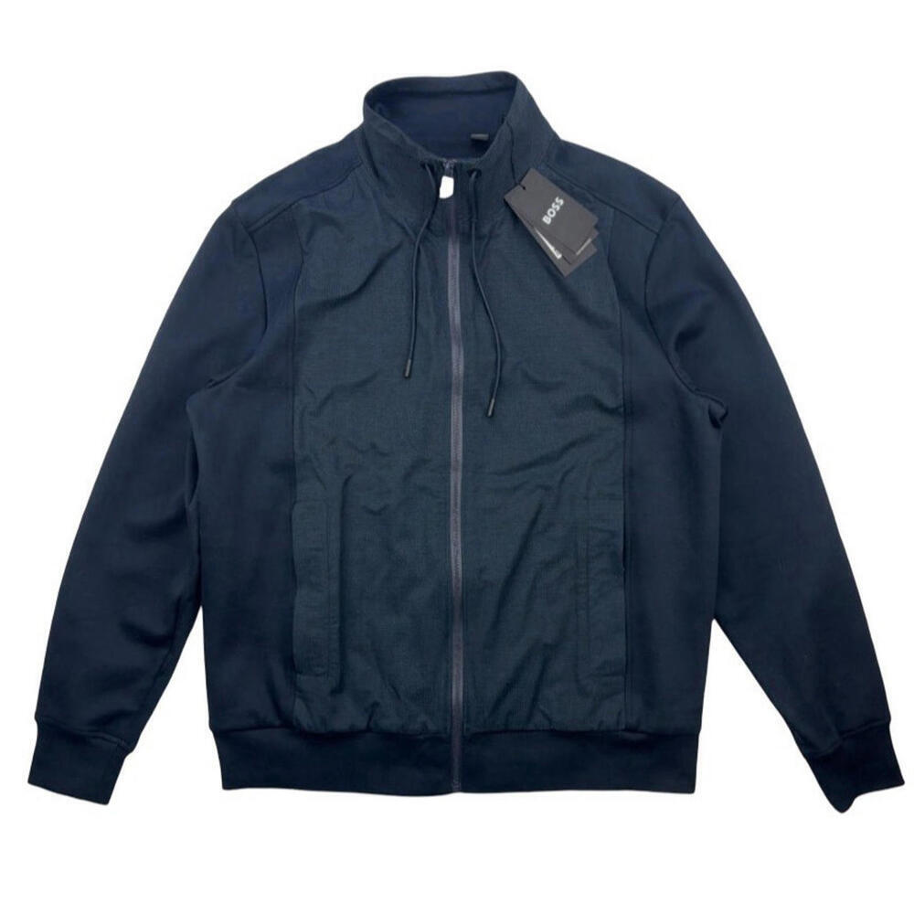 Boss P-Shepherd 60 Zip Jacket Sweatshirt Navy Size XXL